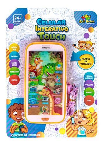 Imagem de Celular Interativo Touch Infantil Brinquedo Luz Som Diverção