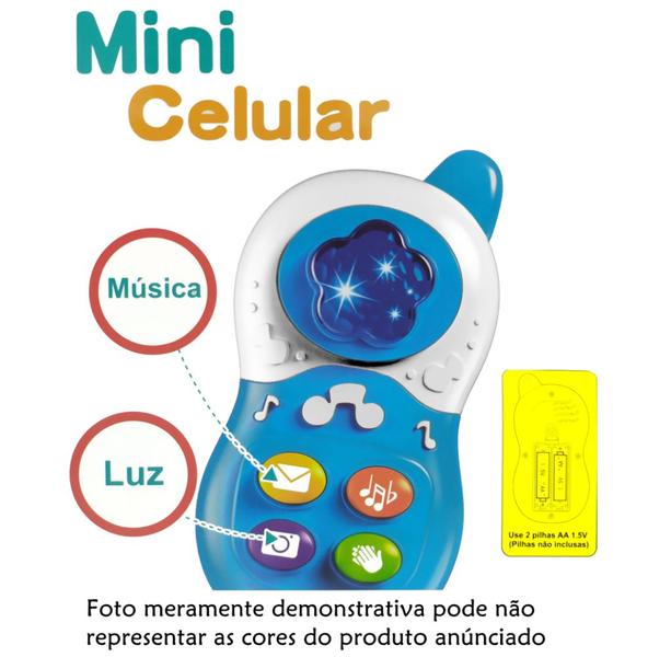 Imagem de Celular Musical Infantil com Luz e Som Brinca Bebê