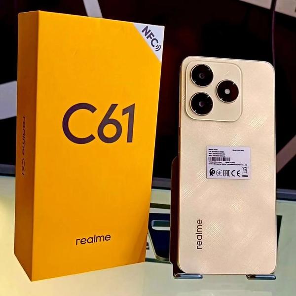 Imagem de Celular Realme C61 NFC câmera dupla 50MPX 128GB / 256GB  6GB Ram Tela 6.74 Global Dual Sim lançamento 2024