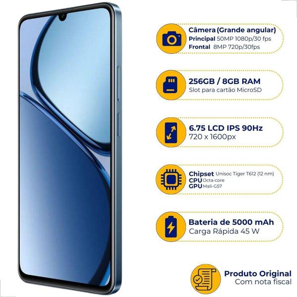 Imagem de Celular Realme C63 256gb Dual Sim 8gb Smartphone Original