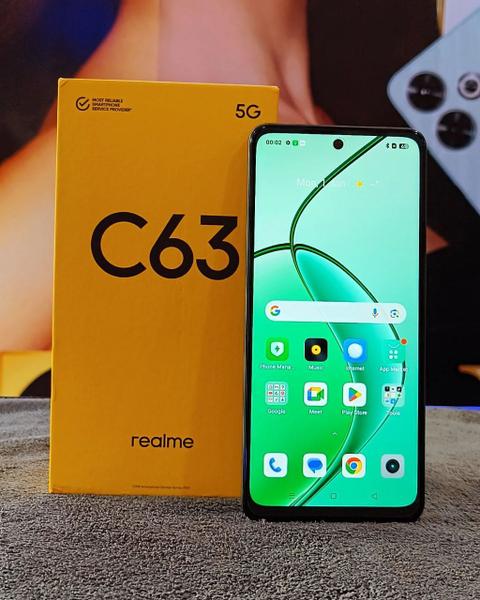 Imagem de Celular Realme C63 NFC 256GB / 128GB  12GB Ram Premium Design câmera 50MPX Tela 6.74 Resistente a água IPX54 Global Dual Sim lançamento 2024