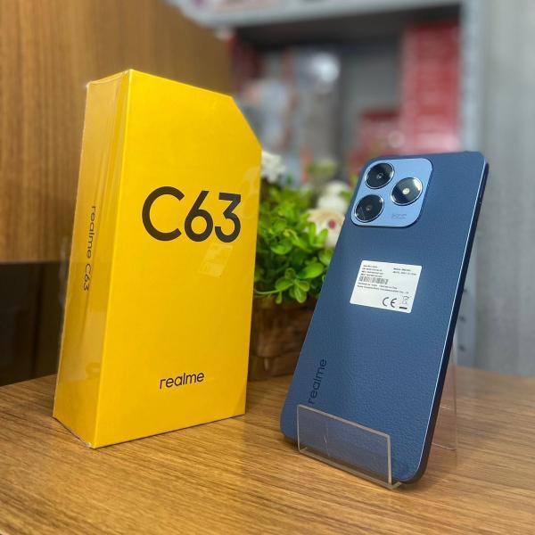 Imagem de Celular Realme C63 NFC 256GB / 128GB + 12GB Ram Premium Design câmera 50MPX Tela 6.74" Resistente a água IPX54 Global Dual Sim lançamento 2024