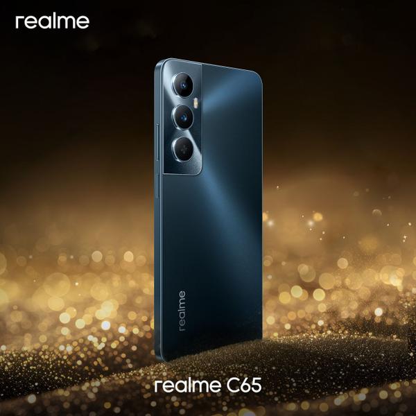 Imagem de Celular Realme C65 NFC 256GB / 128GB  12GB Ram Premium Design câmera 50MPX Tela 6.74 Resistente a água IPX54 Global Dual Sim lançamento 2024