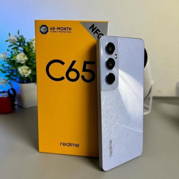 Imagem de Celular Realme C65 NFC 256GB / 128GB  12GB Ram Premium Design câmera 50MPX Tela 6.74 Resistente a água IPX54 Global Dual Sim lançamento 2024