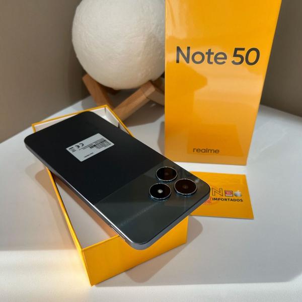 Imagem de  Celular Realme Note 50 4GB RAM + 128GB ou 64GB, Câmera 13MP, Tela 6.74" Dual SIM, Lançamento 2024