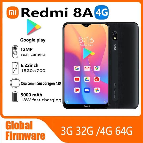 Imagem de  Celular Red 8A Smartphone, 4G 64G 5000mAh, 6.22 " Reconhecimento Facial 18WP, Preto