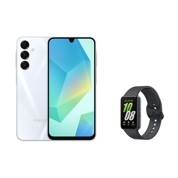 Celular Samsung A16 5G 256GB - Cinza + Galaxy Fit3 - Grafite Celular Samsung A16 5G 256GB - Cinza + Galaxy Fit3 - Grafite