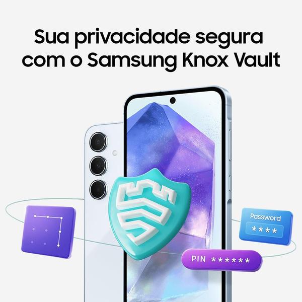 Imagem de Celular Samsung Galaxy A55 5G, Câmera Tripla até 50MP, Tela  6.6", 256GB