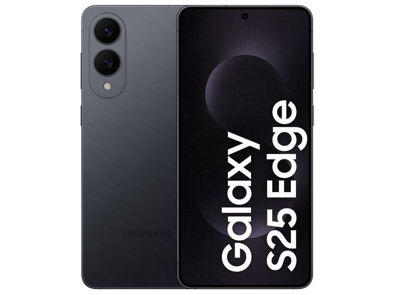 Celular Samsung Galaxy S25 Edge 512GB Titânio Jetblack 5G 12GB RAM 6,7" Câm. Dupla + Selfie 12MP