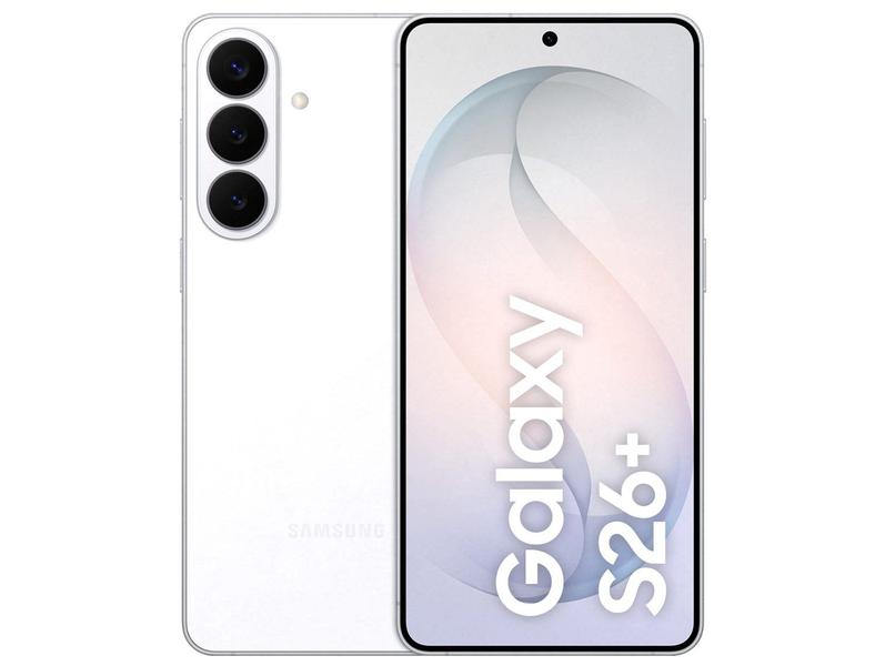 Celular Samsung Galaxy S26+ Branco 5G 256GB Galaxy AI 6,7" 12GB RAM Câm. Tripla 50+12+10MP Bateria 4900mAh Dual Chip Celular Samsung Galaxy S26+ Branco 5G 256GB Galaxy AI 6,7" 12GB RAM Câm. Tripla 50+12+10MP Bateria 4900mAh Dual Chip