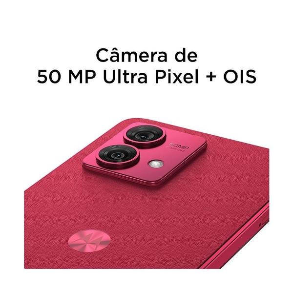 Imagem de Celular Smartphone Motorola Moto G84 Android 13 5G 256Gb 8GbRan Magenta - Vegan Leather