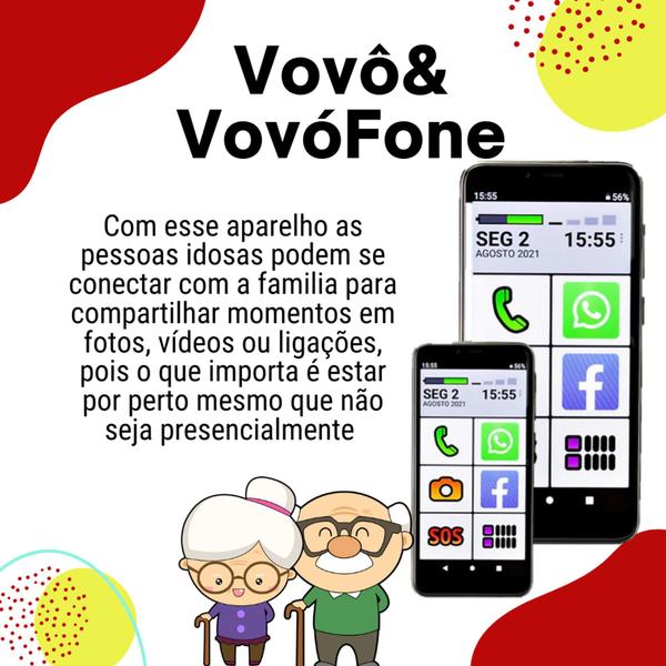 Imagem de Celular vovo&vovofone 16gb icones grandes zap botão sos