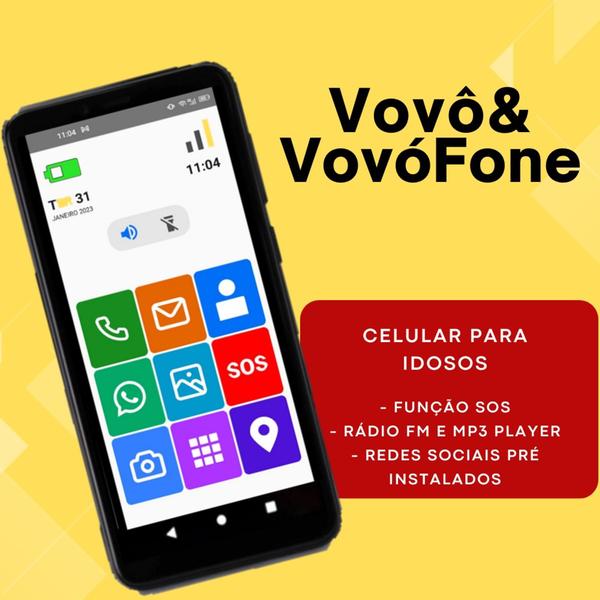 Imagem de Celular vovo&vovofone 16gb icones grandes zap botão sos zap