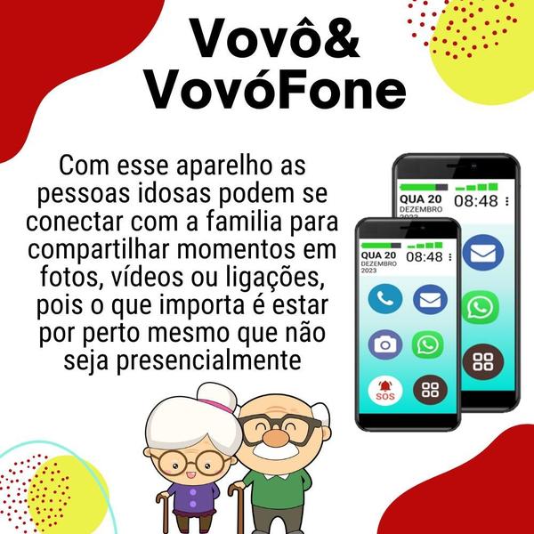 Imagem de Celular vovô&vovófone 4g 32gb tela 6 1gb ram fácil uso