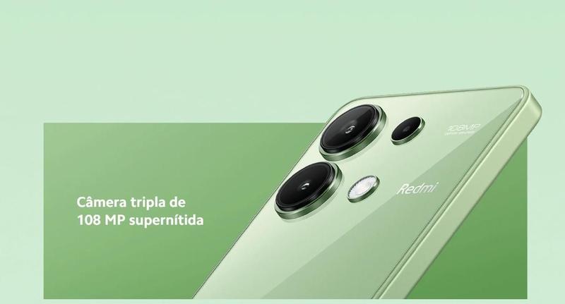 Imagem de Celular Xiaomi Note 13 256GB / 8GB de RAM, Verde, Camera 108 Mpx, Bluetooth 5.3, 4G, Dual SIM, Versão de Lançamento