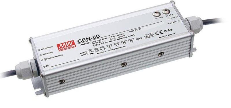 CEN-60 Driver de LED 60 Watts Eficiência Alta para Iluminação MeanWell Imagem de CEN-60 Driver de LED 60 Watts Eficiência Alta para Iluminação MeanWell