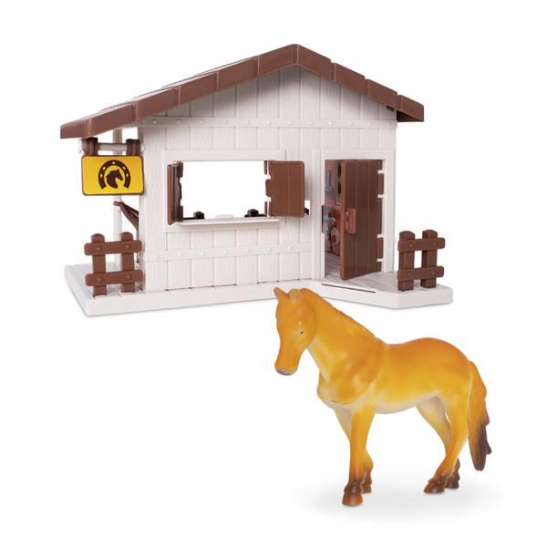 Imagem de Cenário De Faroeste Brinquedo Playset Com Casinha E Cavalo - Samba Toys