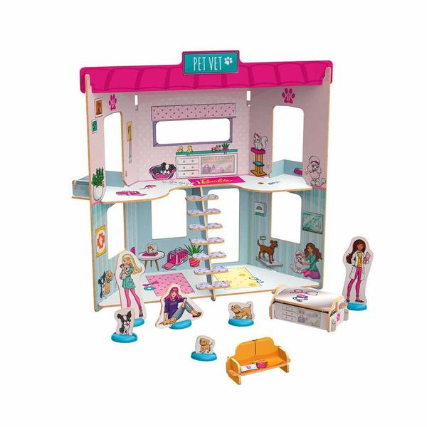 Cenário e Casinha - Madeira - Barbie - Pet Vet - Xalingo Imagem de Cenário e Casinha - Madeira - Barbie - Pet Vet - Xalingo
