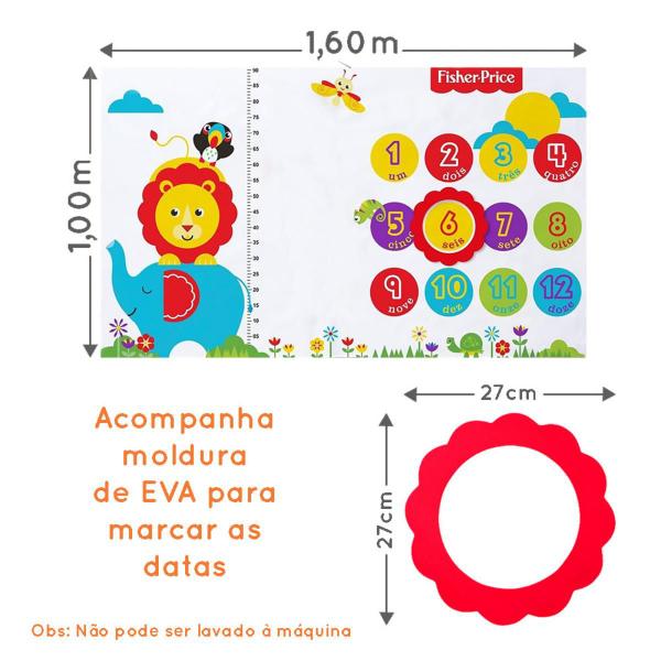 Imagem de Cenário Mesversario Fisher Price Unissex Com Moldura Crescimento Do Bebe fios nobres 100 algodão fotos