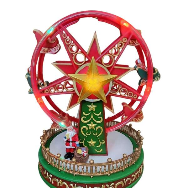 Imagem de Cenario Natalino Miniatura Roda Gigante Papai Noel Luz e Som