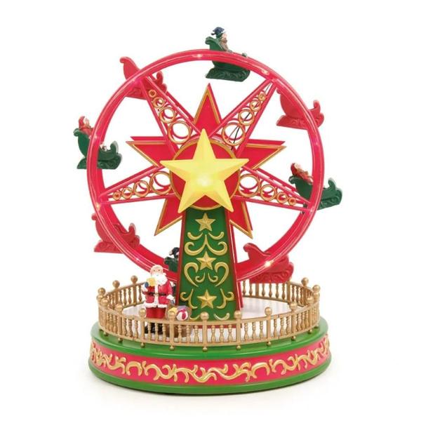 Imagem de Cenario Natalino Miniatura Roda Gigante Papai Noel Luz e Som