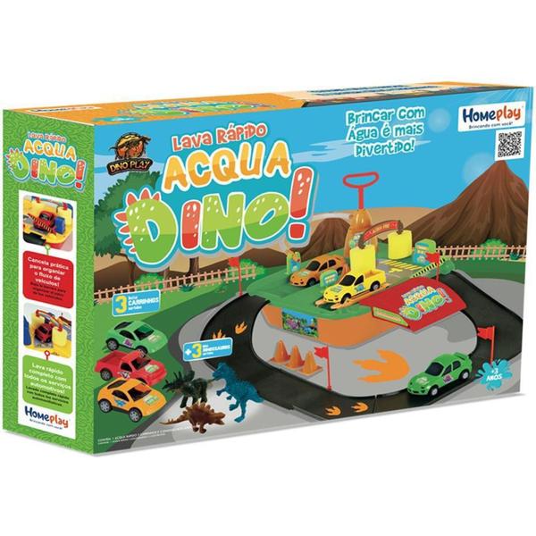 Imagem de Cenario tematico (playset) acqua rapido dino c/3carrinhos - HOMEPLAY