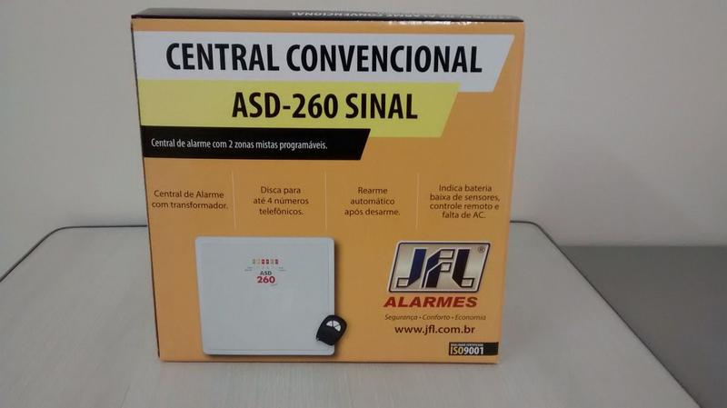 Imagem de Central Alarme Convencional Jfl Asd 260 Sinal C/ Controle Tx