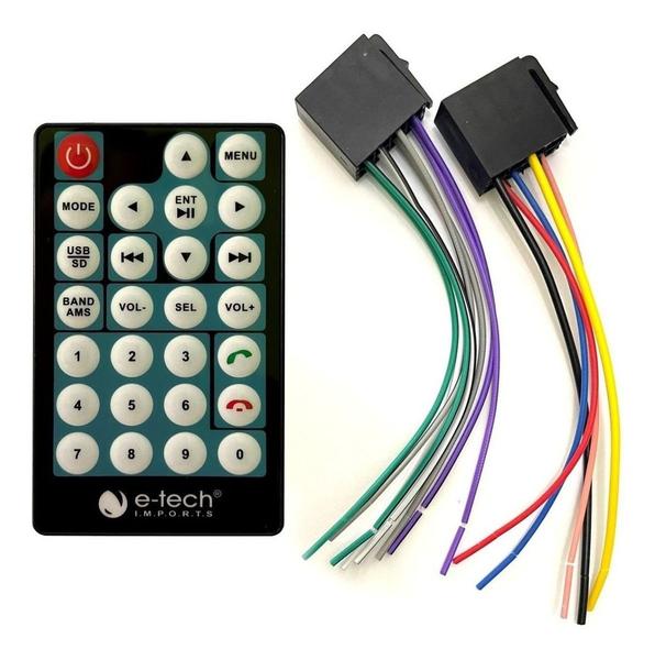 Imagem de Central de 7 Polegadas Etech Automotivo Light Bt Usb Espelha