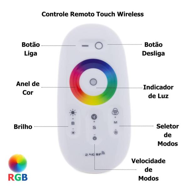 Imagem de Central De Comando Touch Para Luminária Led Piscina Rgb 12v