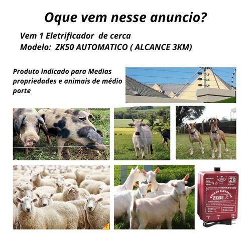 Imagem de Central Eletrificador Aparelho Choque Cerca Rural Zebu Agro zk50