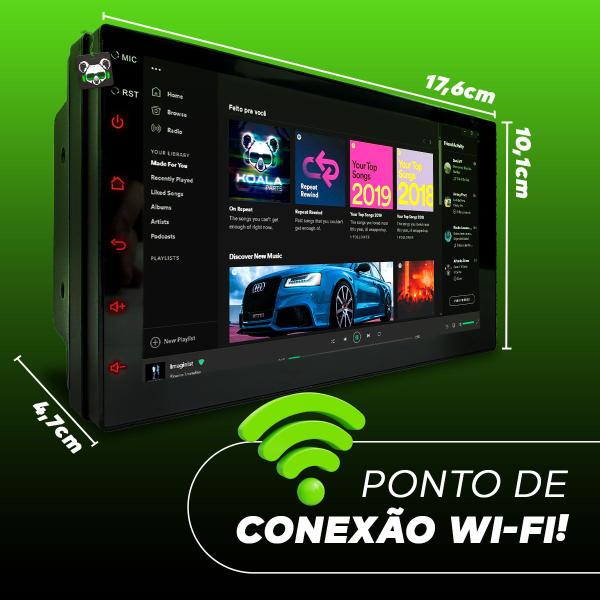 Central Multimidia Android 13 2gb 7 Pol 2 Din WiFi Gps Bluetooth