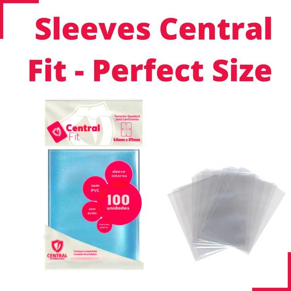 Imagem de Central Perfect Fit 100 Sleeves Shields Pokemon Magic Cartas Protetores de carta p/ Double Sleeve