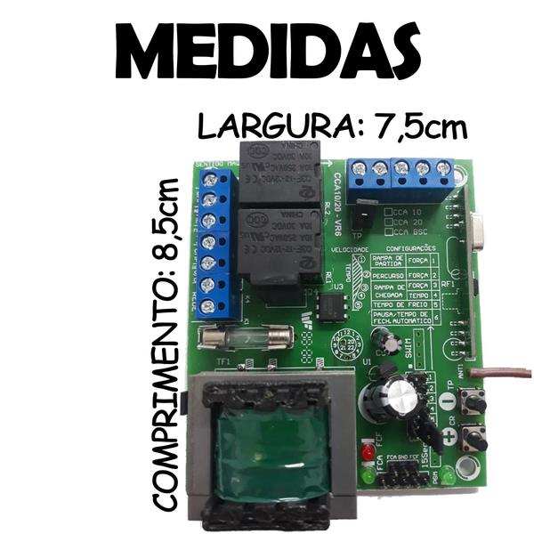 Imagem de Central Placa de Comando Cca-10 Clp Sensor DZ Deslizante Régua 3 Vias 70cm