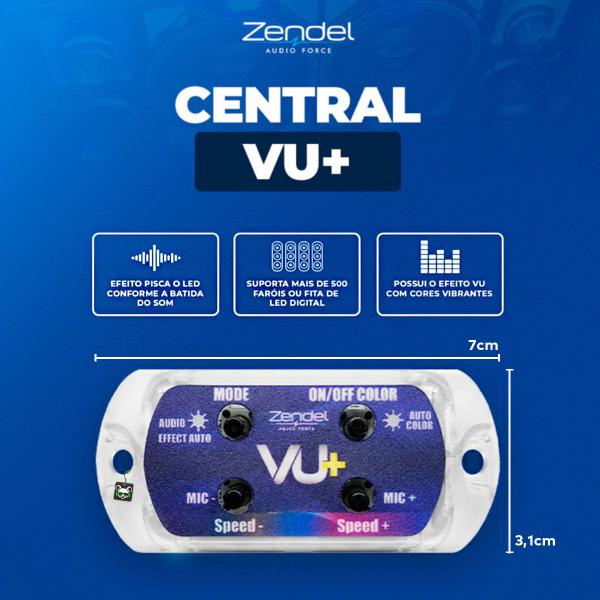 Imagem de Central VU+ Digital Controle Ritmico Strobo Fita Led Farol Rgb Zendel