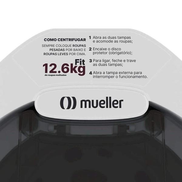 Imagem de Centrífuga de Roupas Mueller FIT 12,6 Kg, Branca