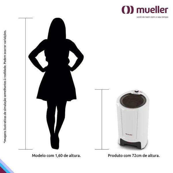 Imagem de Centrífuga de Roupas Mueller Fit 15kg de roupa molhada Branca