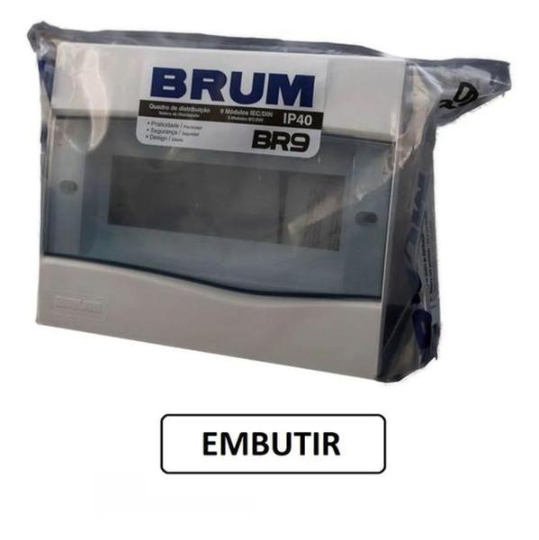 Imagem de Centrinho brum pvc embutir branco 9 disjuntores