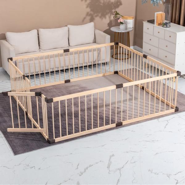 Imagem de Centro de atividades para bebês Playpen Conababy Baby Playpen Wooden Baby