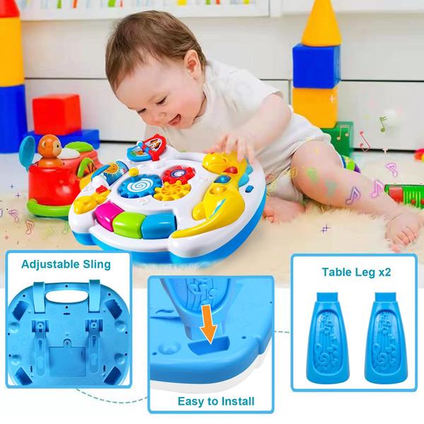 Imagem de Centro de atividades Toy JUEJIAZKIY Music Baby de 12 a 18 meses com mesa