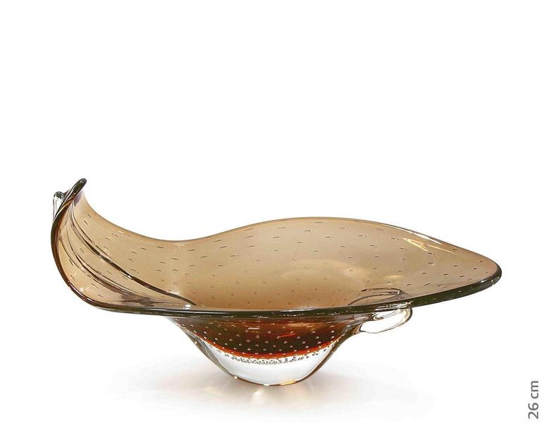 Imagem de Centro De Mesa Cristal Murano Marrom São Marcos 26x56x31cm