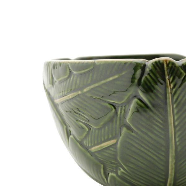 Imagem de Centro de Mesa de Ceramica Banana Leaf Verde 4338 Lyor