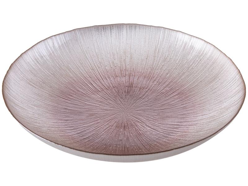 Centro de Mesa de Vidro Oval Nell Rose Gold Centro de Mesa de Vidro Oval Nell Rose Gold