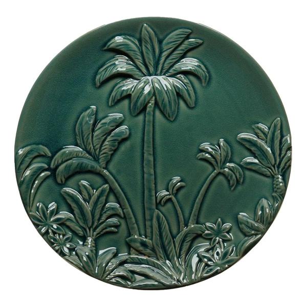 Imagem de Centro de Mesa Decorativo Cerâmica Palmeira Verde 60751 Wolff