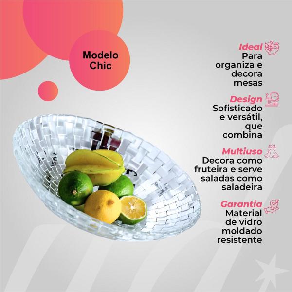 Centro de Mesa e Fruteira de Vidro 25cm Design Moderno Rattan Elegante e Resistente - Dasshaus Imagem de Centro de Mesa e Fruteira de Vidro 25cm Design Moderno Rattan Elegante e Resistente