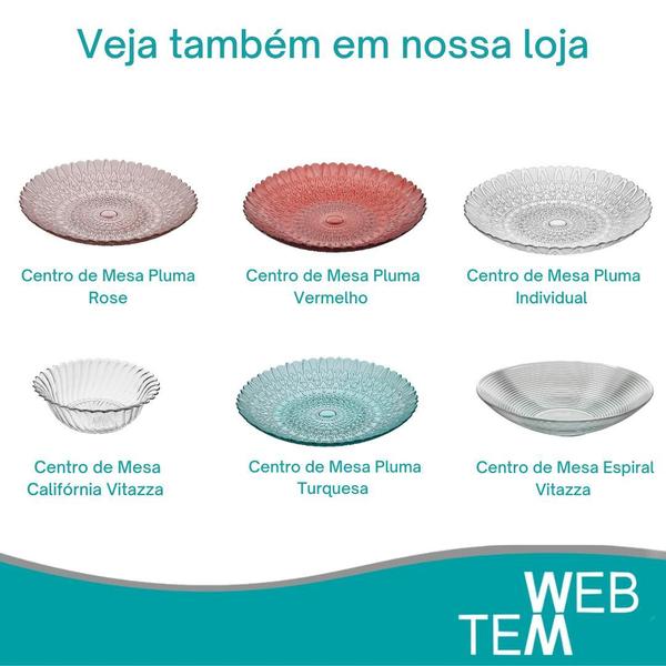 Imagem de Centro de Mesa Fruteira Tigela Saladeira de Vidro Villari 2,4 litros Vitazza: Decoração e Mesa Posta com Elegância e Praticidade Sustentável