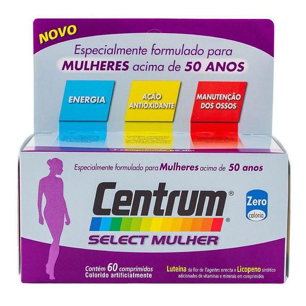 Imagem de Centrum Mulher Select 60 Comprimidos Polivitamínico De A a Zinco