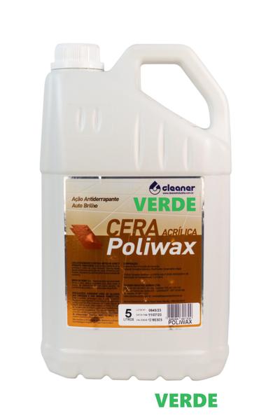 Imagem de Cera acrílica poliwax  - verde - cleaner - 5 litros