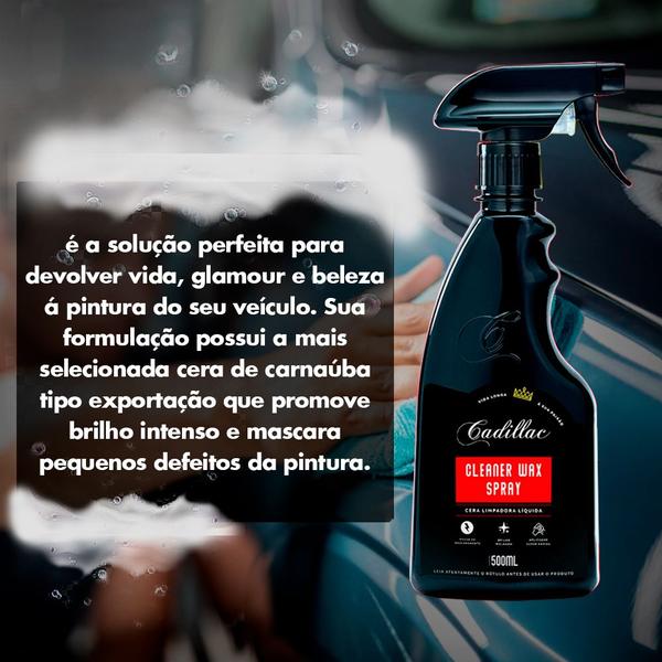 Imagem de Cera Cleaner Wax Spray 500ml Cadillac Passou Brilhou