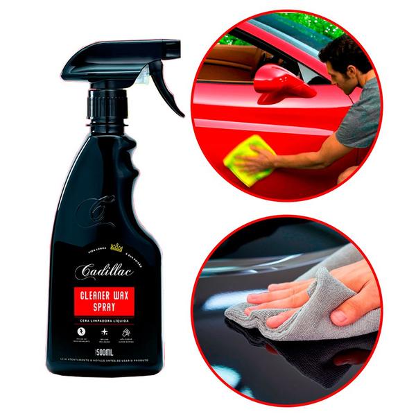 Imagem de Cera Cleaner Wax Spray 500ml Cadillac Passou Brilhou