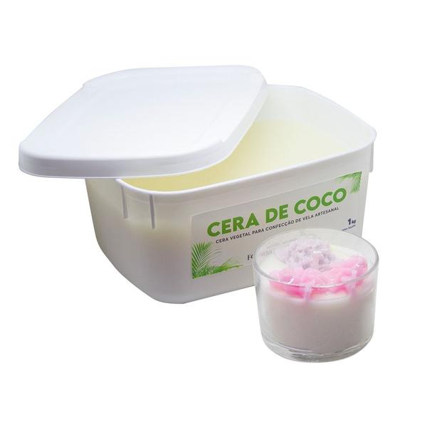 Imagem de Cera de Coco 100% Vegetal para fazer Velas Artesanais de Aniversario Casamento Eventos - 1Kg